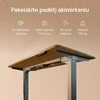Elektrinis reguliuojamo aukščio stalas Desktronic HomePro Ąžuolo masyvas/Pilkas, 200x80cm, Dvigubas motoras, USB ir USB-C įkrovimo lizdai