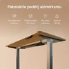 Elektrinis reguliuojamo aukščio stalas Desktronic HomeOne Bambukas/Pilkas, 140x70cm, Dvigubas motoras, USB ir USB-C įkrovimo lizdai