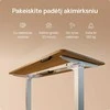 Elektrinis reguliuojamo aukščio stalas Desktronic HomePro Ąžuolo masyvas/Baltas, 200x80cm, Dvigubas motoras, USB ir USB-C įkrovimo lizdai