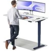 Elektrinis reguliuojamo aukščio stalas Desktronic HomePro Mėlynas/Baltas, 160x80cm, Dvigubas motoras, USB ir USB-C įkrovimo lizdai