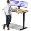 Elektrinis reguliuojamo aukščio stalas Desktronic HomePro Juodas/Ąžuolas, 160x80cm, Dvigubas motoras, USB ir USB-C įkrovimo lizdai