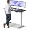 Elektrinis reguliuojamo aukščio stalas Desktronic HomePro Pilkas/Juodas, 140x70cm, Dvigubas motoras, USB ir USB-C įkrovimo lizdai