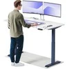 Elektrinis reguliuojamo aukščio stalas Desktronic HomeOne Mėlynas/Baltas, 160x80cm, Dvigubas motoras, USB ir USB-C įkrovimo lizdai