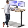 Elektrinis reguliuojamo aukščio stalas Desktronic HomePro Bambukas/Juodas, 160x80cm, Dvigubas motoras, USB ir USB-C įkrovimo lizdai