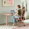 Elektrinis reguliuojamo aukščio stalas Desktronic HomeOne Rožinis/Baltas, 120x60cm, Dvigubas motoras, USB ir USB-C įkrovimo lizdai