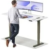 Elektrinis reguliuojamo aukščio stalas Desktronic HomePro Žalias/Baltas, 180x80cm, Dvigubas motoras, USB ir USB-C įkrovimo lizdai