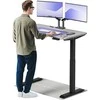 Elektrinis reguliuojamo aukščio stalas Desktronic HomeOne Juodas/Pilkas, 120x60cm, Dvigubas motoras, USB ir USB-C įkrovimo lizdai