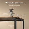 Elektrinis Reguliuojamo Aukščio Stalas Desktronic HomeMax Juodas/Riešutmedis, 160x80cm, Keturi varikliai, Magnetinis kabelių laikiklis