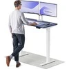 Elektrinis reguliuojamo aukščio stalas Desktronic HomePro Baltas/Mėlynas, 120x60cm, Dvigubas motoras, USB ir USB-C įkrovimo lizdai