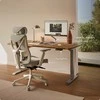 Elektrinis reguliuojamo aukščio stalas Desktronic HomePro Riešutmedžio masyvas/Pilkas, 200x80cm, Dvigubas motoras, USB ir USB-C įkrovimo lizdai