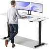 Elektrinis reguliuojamo aukščio stalas Desktronic HomePro Juodas/Baltas, 200x80cm, Dvigubas motoras, USB ir USB-C įkrovimo lizdai