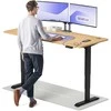 Elektrinis reguliuojamo aukščio stalas Desktronic HomePro Juodas/Ąžuolas, 180x80cm, Dvigubas motoras, USB ir USB-C įkrovimo lizdai