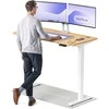 Elektrinis reguliuojamo aukščio stalas Desktronic HomePro Baltas/Ąžuolas, 140x70cm, Dvigubas motoras, USB ir USB-C įkrovimo lizdai