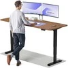 Elektrinis reguliuojamo aukščio stalas Desktronic HomePro Juodas/Riešutmedis, 200x80cm, Dvigubas motoras, USB ir USB-C įkrovimo lizdai