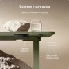 Elektrinis reguliuojamo aukščio stalas Desktronic HomeOne Žalias/Juodas, 120x60cm, Dvigubas motoras, USB ir USB-C įkrovimo lizdai