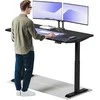 Elektrinis reguliuojamo aukščio stalas Desktronic HomeOne Juodas/Juodas, 160x80cm, Dvigubas motoras, USB ir USB-C įkrovimo lizdai