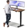 Elektrinis reguliuojamo aukščio stalas Desktronic HomePro Juodas/Riešutmedis, 140x70cm, Dvigubas motoras, USB ir USB-C įkrovimo lizdai