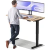 Elektrinis reguliuojamo aukščio stalas Desktronic HomePro Bambukas/Juodas, 140x70cm, Dvigubas motoras, USB ir USB-C įkrovimo lizdai