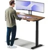 Elektrinis reguliuojamo aukščio stalas Desktronic HomeOne Juodas/Riešutmedis, 140x70cm, Dvigubas motoras, USB ir USB-C įkrovimo lizdai