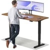 Elektrinis reguliuojamo aukščio stalas Desktronic HomePro Juodas/Riešutmedis, 180x80cm, Dvigubas motoras, USB ir USB-C įkrovimo lizdai