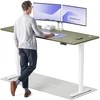 Elektrinis reguliuojamo aukščio stalas Desktronic HomePro Baltas/Žalias, 200x80cm, Dvigubas motoras, USB ir USB-C įkrovimo lizdai