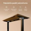 Elektrinis reguliuojamo aukščio stalas Desktronic HomePro Ąžuolo masyvas/Juodas, 160x80cm, Dvigubas motoras, USB ir USB-C įkrovimo lizdai