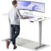 Elektrinis reguliuojamo aukščio stalas Desktronic HomePro Pilkas/Baltas, 180x80cm, Dvigubas motoras, USB ir USB-C įkrovimo lizdai