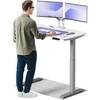 Elektrinis reguliuojamo aukščio stalas Desktronic HomeOne Pilkas/Baltas, 120x60cm, Dvigubas motoras, USB ir USB-C įkrovimo lizdai