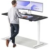 Elektrinis reguliuojamo aukščio stalas Desktronic HomePro Baltas/Juodas, 180x80cm, Dvigubas motoras, USB ir USB-C įkrovimo lizdai