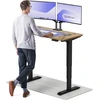 Elektrinis reguliuojamo aukščio stalas Desktronic HomePro Ąžuolo masyvas/Juodas, 120x60cm, Dvigubas motoras, USB ir USB-C įkrovimo lizdai