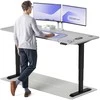 Elektrinis reguliuojamo aukščio stalas Desktronic HomePro Juodas/Pilkas, 200x80cm, Dvigubas motoras, USB ir USB-C įkrovimo lizdai