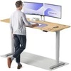 Elektrinis reguliuojamo aukščio stalas Desktronic HomePro Pilkas/Ąžuolas, 200x80cm, Dvigubas motoras, USB ir USB-C įkrovimo lizdai