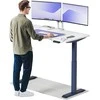 Elektrinis reguliuojamo aukščio stalas Desktronic HomeOne Mėlynas/Baltas, 140x70cm, Dvigubas motoras, USB ir USB-C įkrovimo lizdai