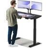 Elektrinis reguliuojamo aukščio stalas Desktronic HomeOne Juodas/Juodas, 120x60cm, Dvigubas motoras, USB ir USB-C įkrovimo lizdai