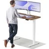 Elektrinis reguliuojamo aukščio stalas Desktronic HomePro Baltas/Riešutmedis, 120x60cm, Dvigubas motoras, USB ir USB-C įkrovimo lizdai