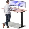 Elektrinis reguliuojamo aukščio stalas Desktronic HomePro Juodas/Rožinis, 160x80cm, Dvigubas motoras, USB ir USB-C įkrovimo lizdai