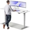 Elektrinis reguliuojamo aukščio stalas Desktronic HomePro Pilkas/Baltas, 200x80cm, Dvigubas motoras, USB ir USB-C įkrovimo lizdai