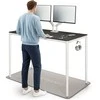 Elektrinis Reguliuojamo Aukščio Stalas Desktronic HomeMax Baltas/Juodas, 160x80cm, Keturi varikliai, Magnetinis kabelių laikiklis