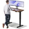 Elektrinis reguliuojamo aukščio stalas Desktronic HomePro Juodas/Riešutmedis, 120x60cm, Dvigubas motoras, USB ir USB-C įkrovimo lizdai
