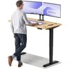 Elektrinis reguliuojamo aukščio stalas Desktronic HomePro Juodas/Ąžuolas, 140x70cm, Dvigubas motoras, USB ir USB-C įkrovimo lizdai