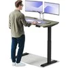 Elektrinis reguliuojamo aukščio stalas Desktronic HomeOne Juodas/Žalias, 120x60cm, Dvigubas motoras, USB ir USB-C įkrovimo lizdai