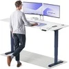 Elektrinis reguliuojamo aukščio stalas Desktronic HomePro Mėlynas/Baltas, 200x80cm, Dvigubas motoras, USB ir USB-C įkrovimo lizdai