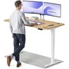 Elektrinis reguliuojamo aukščio stalas Desktronic HomePro Baltas/Ąžuolas, 160x80cm, Dvigubas motoras, USB ir USB-C įkrovimo lizdai