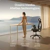 Elektrinis Reguliuojamo Aukščio Stalas Desktronic HomeMax Baltas/Bambukas, 160x80cm, Keturi varikliai, Magnetinis kabelių laikiklis