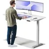 Elektrinis reguliuojamo aukščio stalas Desktronic HomeOne Pilkas/Baltas, 160x80cm, Dvigubas motoras, USB ir USB-C įkrovimo lizdai