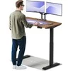Elektrinis reguliuojamo aukščio stalas Desktronic HomeOne Juodas/Riešutmedis, 120x60cm, Dvigubas motoras, USB ir USB-C įkrovimo lizdai