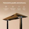 Elektrinis reguliuojamo aukščio stalas Desktronic HomeOne Bambukas/Juodas, 120x60cm, Dvigubas motoras, USB ir USB-C įkrovimo lizdai