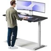 Elektrinis reguliuojamo aukščio stalas Desktronic HomeOne Pilkas/Juodas, 160x80cm, Dvigubas motoras, USB ir USB-C įkrovimo lizdai