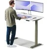 Elektrinis reguliuojamo aukščio stalas Desktronic HomeOne Žalias/Baltas, 140x70cm, Dvigubas motoras, USB ir USB-C įkrovimo lizdai