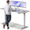 Elektrinis reguliuojamo aukščio stalas Desktronic HomePro Pilkas/Pilkas, 200x80cm, Dvigubas motoras, USB ir USB-C įkrovimo lizdai
